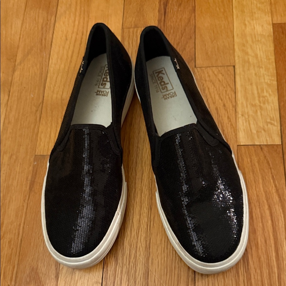 Keds Women's Black Sequin Slip-On Sneakers
